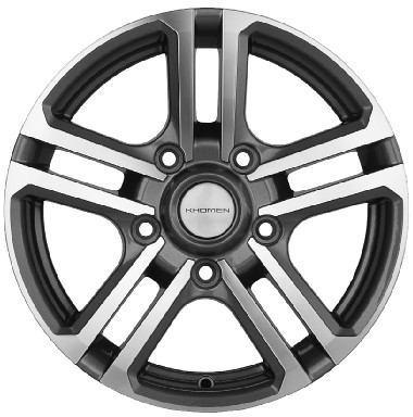 Диски KHOMEN KHW1602_(Niva_4x4_Bronto) 6,5xR16 5x139,7 98,5 35 GRAY-FP